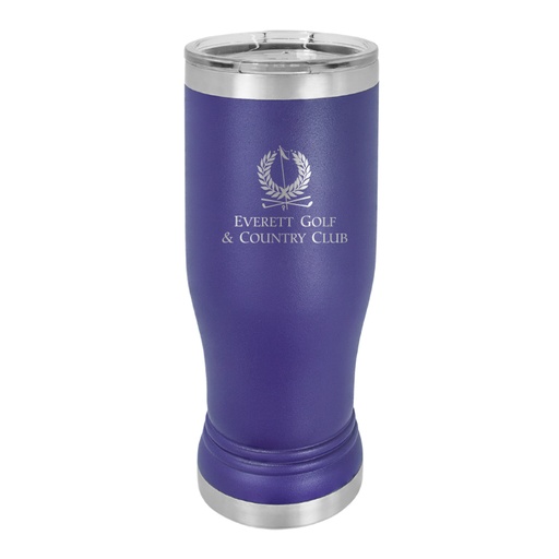 14 OZ. PURPLE POLAR CAMEL STAINLESS PILSNER WITH LID